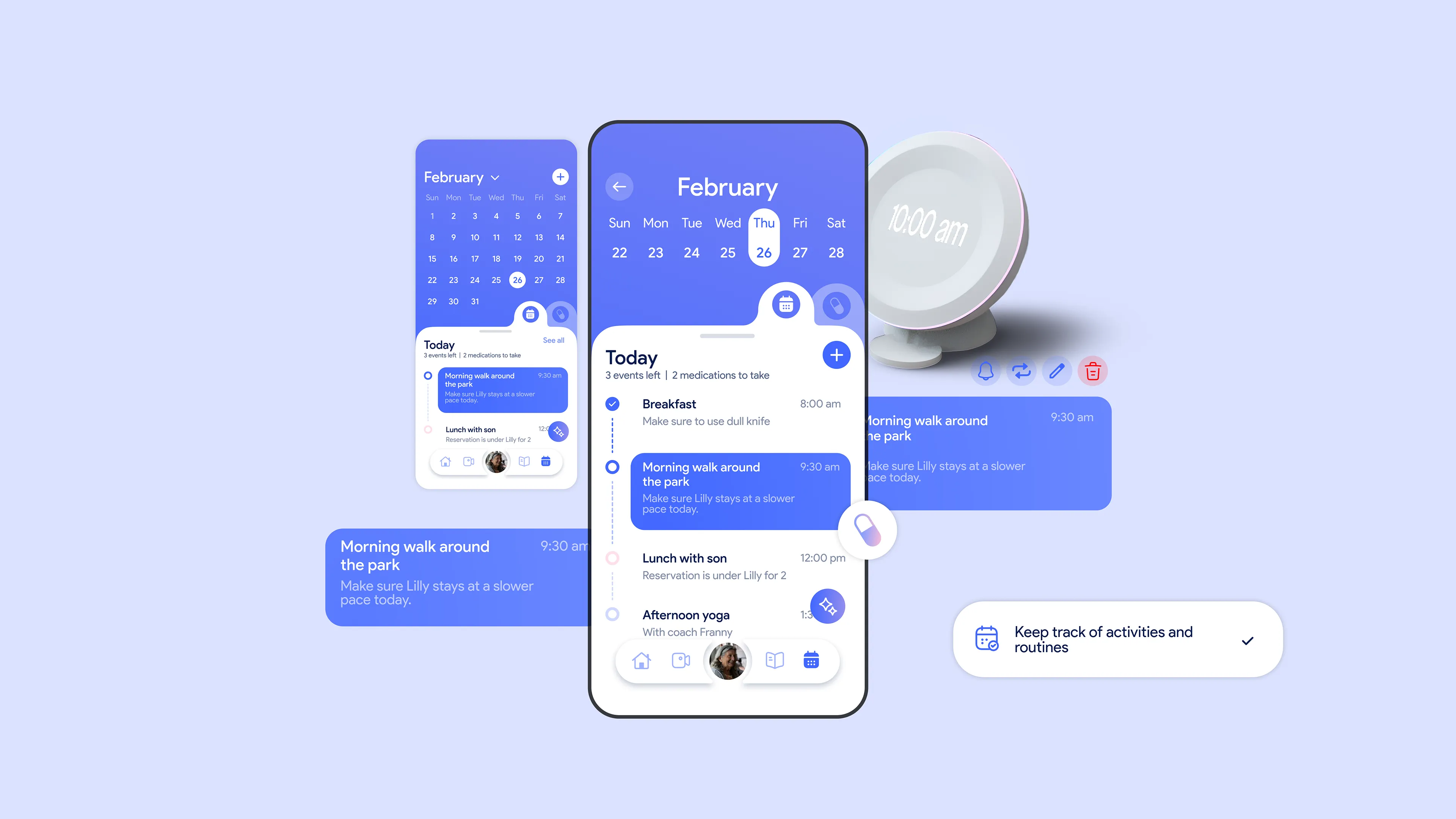 Mose app calendar prototype